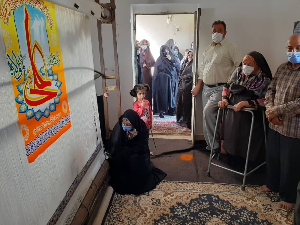 افتتاح کارگاه فرش بافی روستای ( نصرآباد) باحضوررئیس ستاد بازسازی عتبات عالیات استان